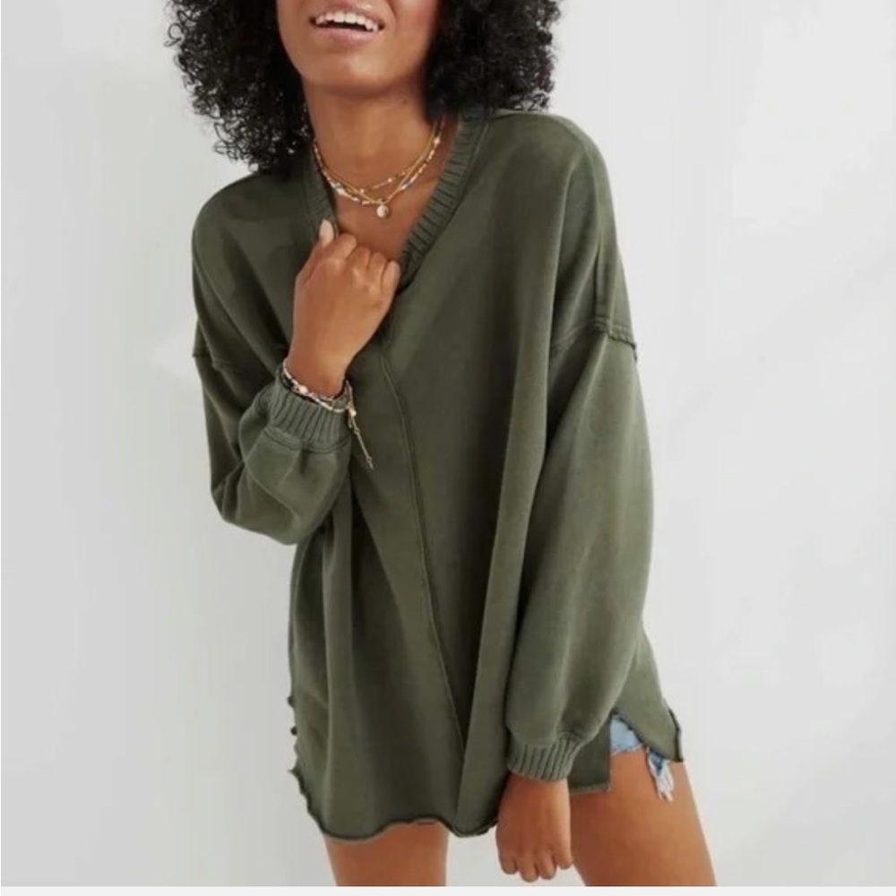 Aerie Olive Green Sweatshirt